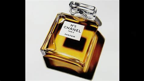 Drawing a Chanel Perfume Bottle, Hyper realistic art 